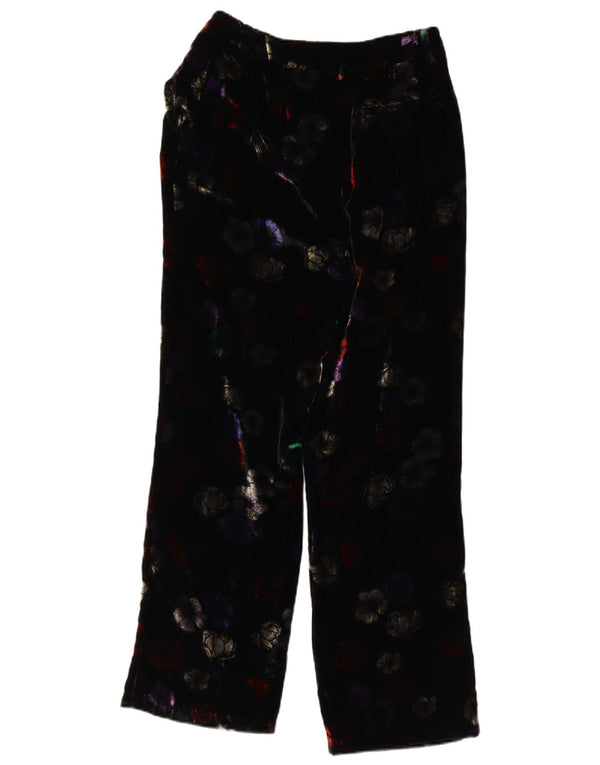 Topshop Pantaloni chino cu talie înaltă pentru femei UK 8 Small W26 L28 Black Floral