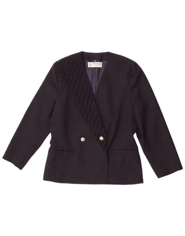 Jachetă Blazer Femei Marzotto, cu piept dublu, IT 44 Medium Bleumarin