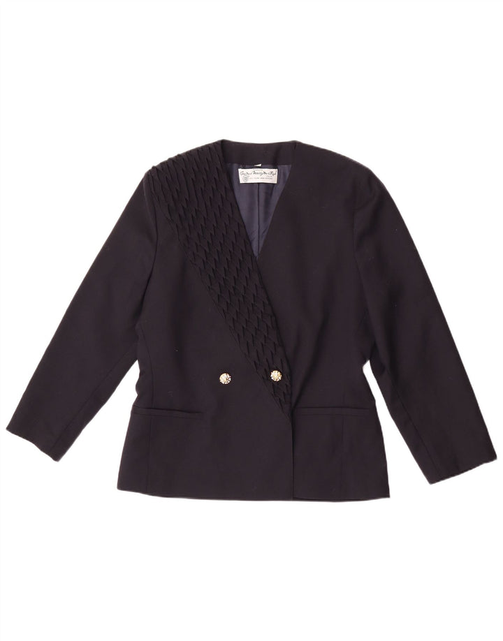 Jachetă Blazer Femei Marzotto, cu piept dublu, IT 44 Medium Bleumarin