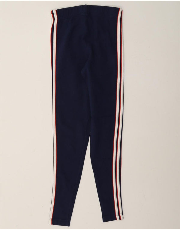 Leggings pentru femei Adidas UK 12 Medium Bluemarin Bumbac