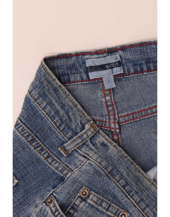 Fusta de blugi pentru femei Oasis UK 12 Medium W30 Albastru