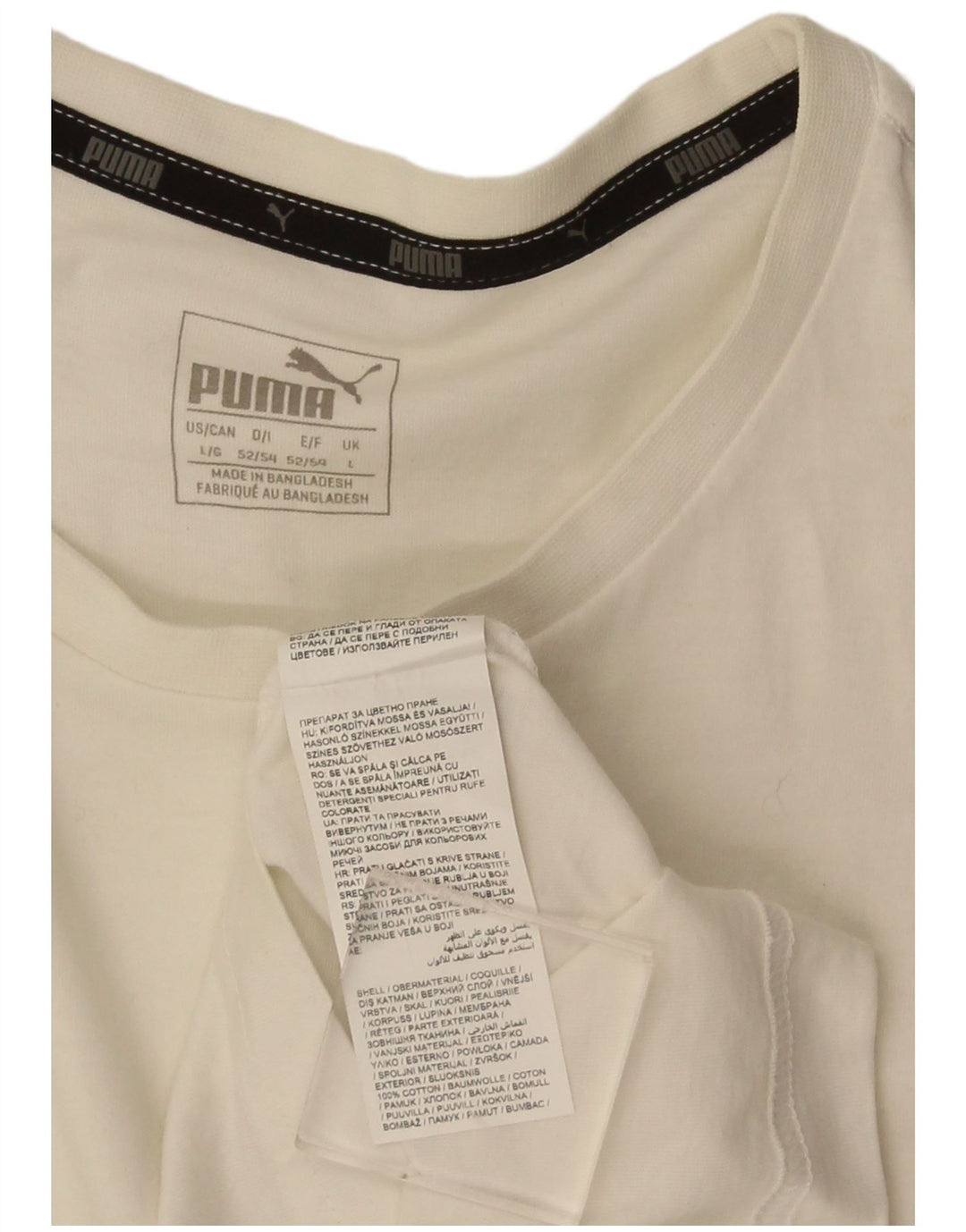 Tricou grafic Puma pentru bărbați Top mare din bumbac alb