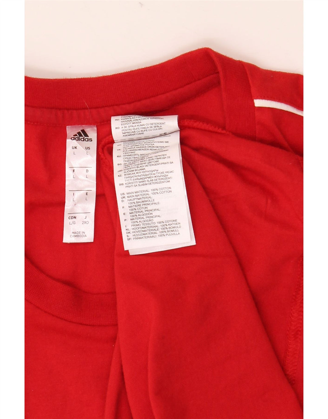 Tricou grafic ADIDAS Italia pentru bărbați Top mare bumbac roșu