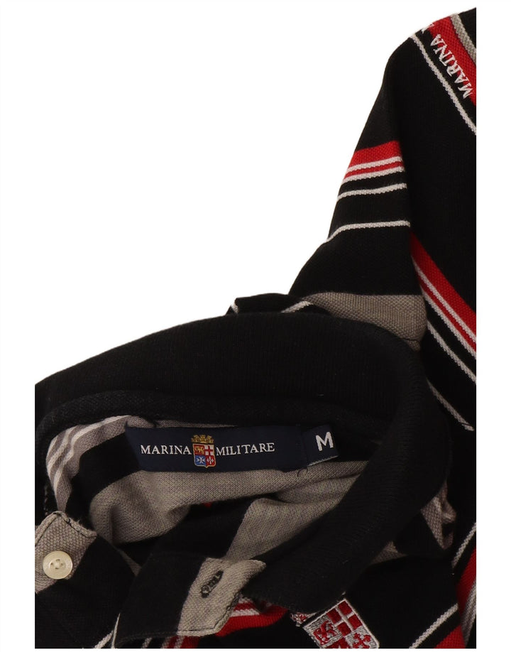 Cămașă polo Marina Militare pentru bărbați, cu dungi medii, multicolore