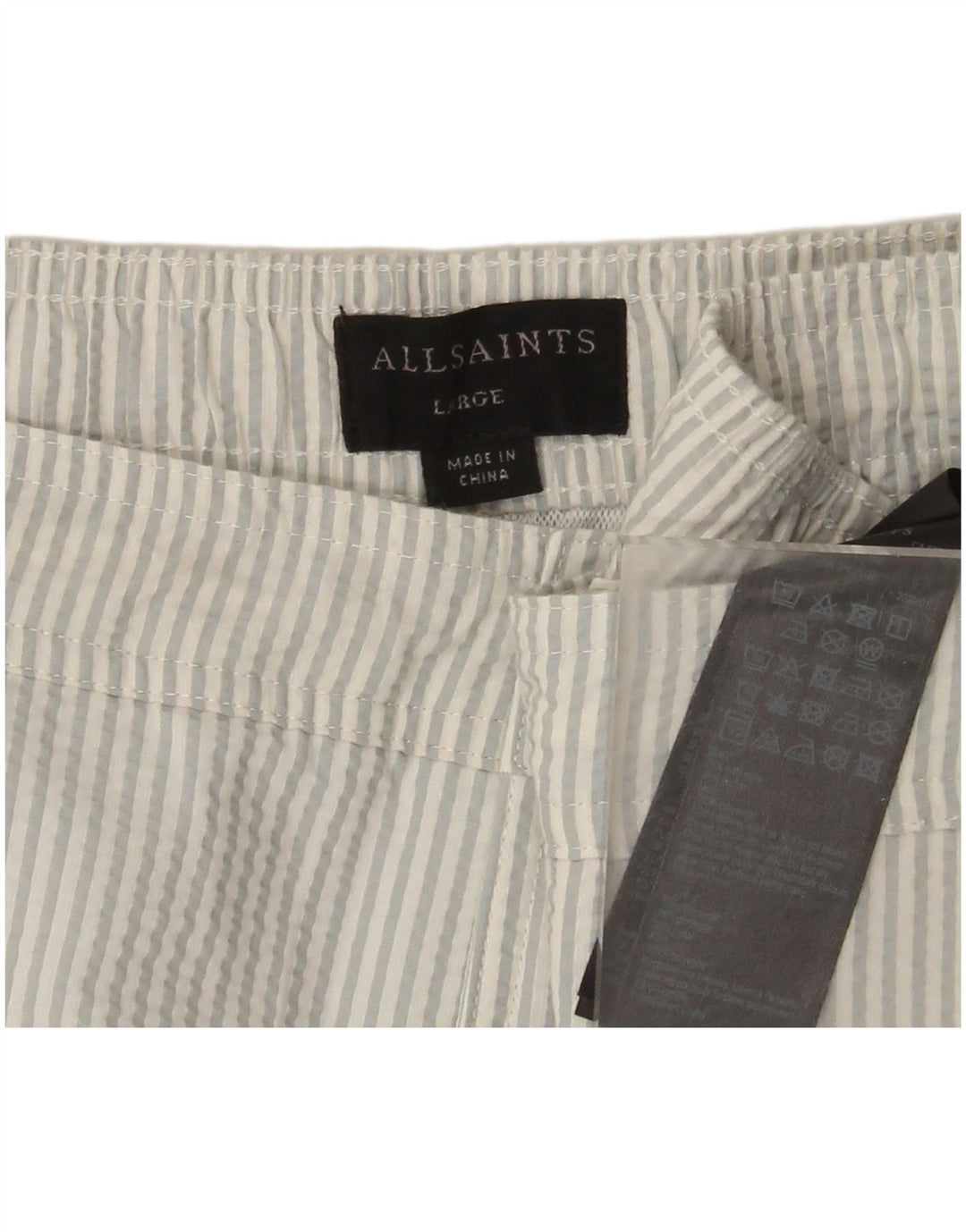 All Saints Pantaloni scurți de înot pentru bărbați, mari, albastru, poliester cu dungi