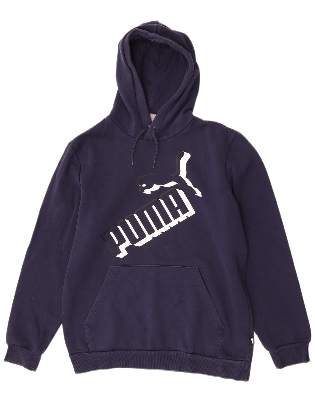 Pulover pentru bărbați Puma Graphic Hoodie Jumper mediu din bumbac bleumarin