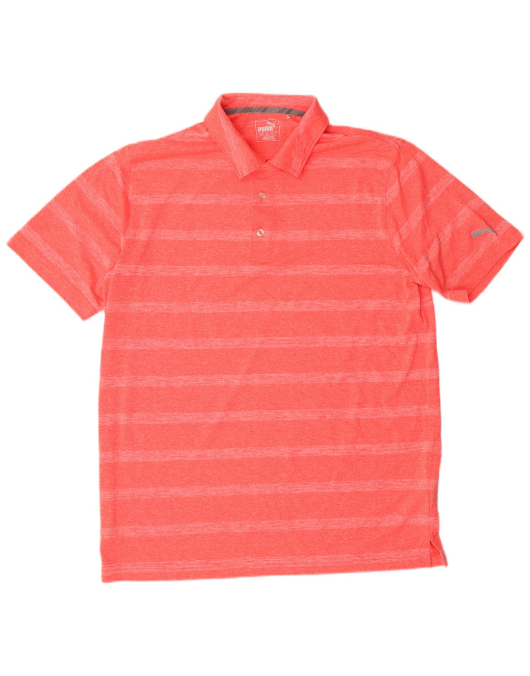 Tricou polo PUMA pentru bărbați, poliester cu dungi roz, mare