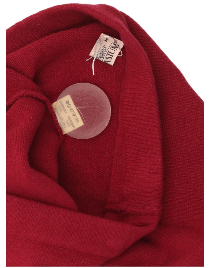 GYMNASIUM Fusta creion tricotată pentru femei Medium W26 Lână de miel roșie