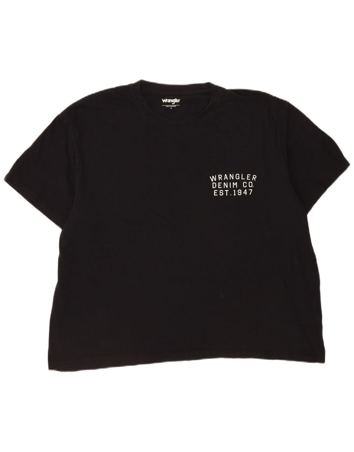 Tricou pentru bărbați Wrangler Top mare din bumbac negru