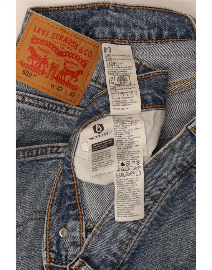 Blugi conici pentru bărbați Levi's 502 W33 L32 Bumbac albastru