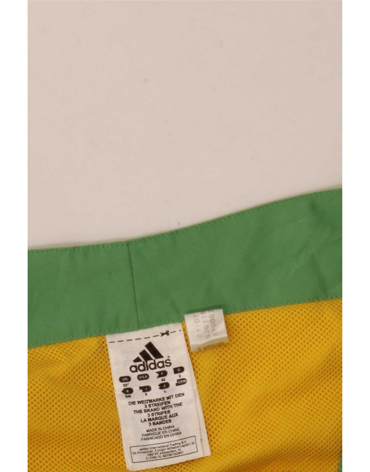 Pantaloni scurți de înot cu grafică Adidas pentru bărbați, poliester color block, galben mediu