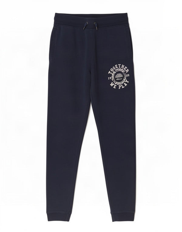 Ellesse Mens Graphic Tracksuit Trousers Joggers Large Navy Blue Cotton