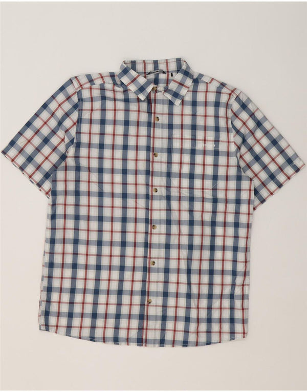 Rohan Mens Short Sleeve Shirt Small Blue Check Polyester