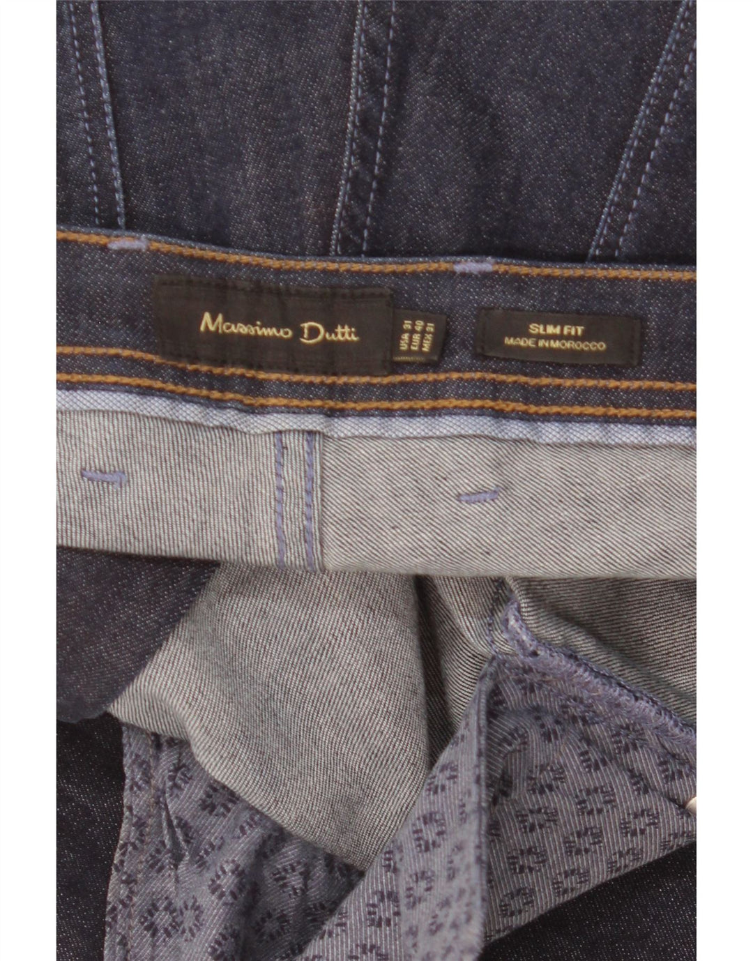 Blugi subțiri Massimo Dutti pentru bărbați EU 40 Medium W31 L30 Bleumarin