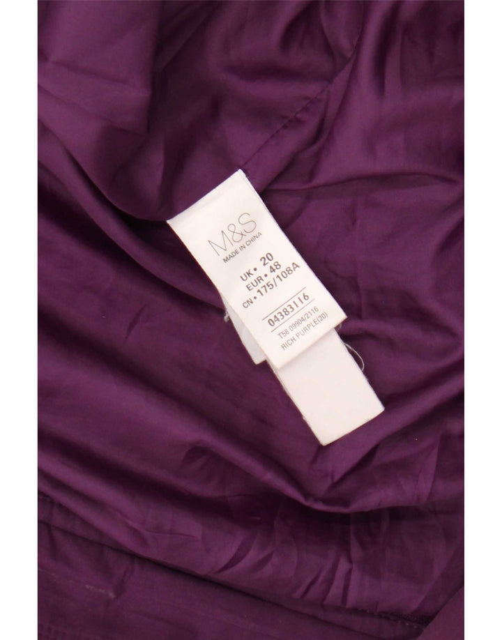 Jachetă Parka cu glugă pentru femei Marks & Spencer UK 20 2XL Poliester violet