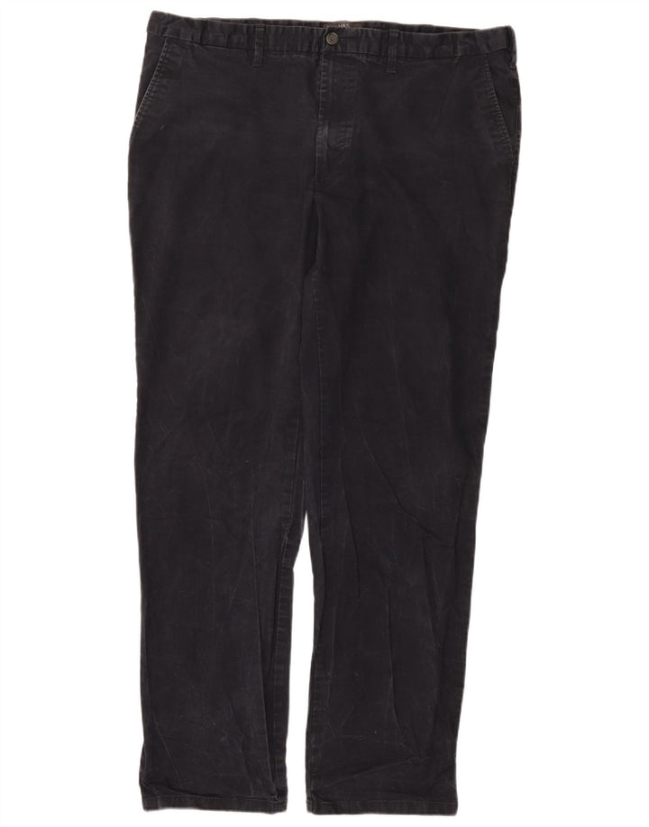 Pantaloni chino obișnuiți, drepti, pentru bărbați Marks & Spencer, L42 L33, bleumarin