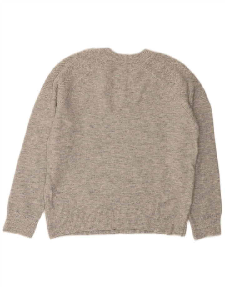 Pulover pentru femei Marks & Spencer cu decolteu rotund UK 14 Medium Gri Pete