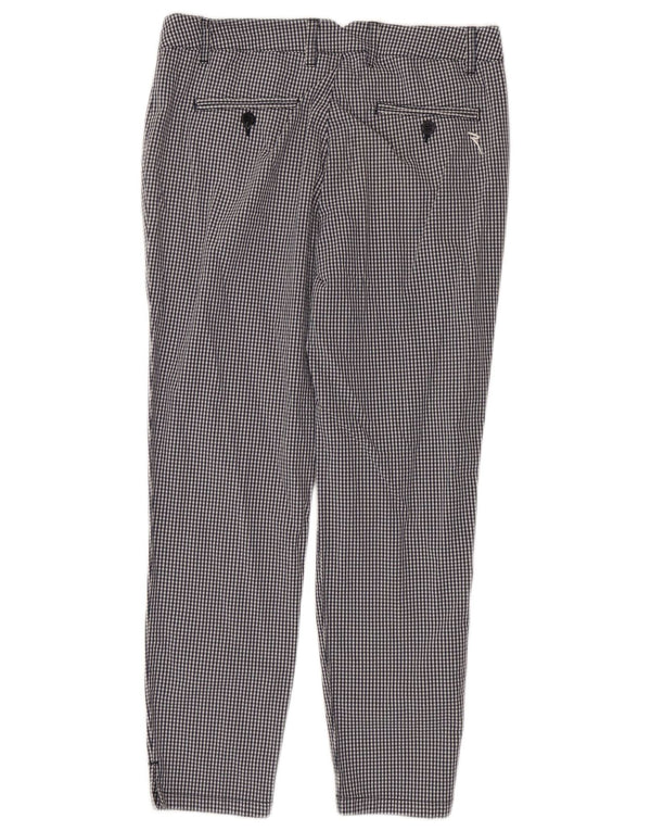 Pantaloni casual slim pentru femei Chervo IT 44 Medium W38 L26 Black Vichy