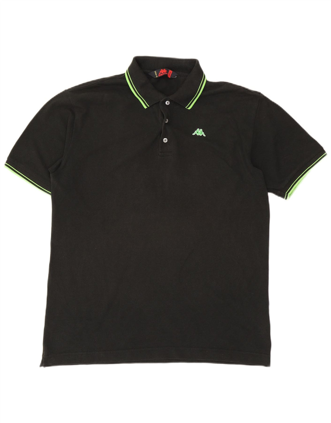 Cămașă polo KAPPA pentru bărbați, bumbac negru mare