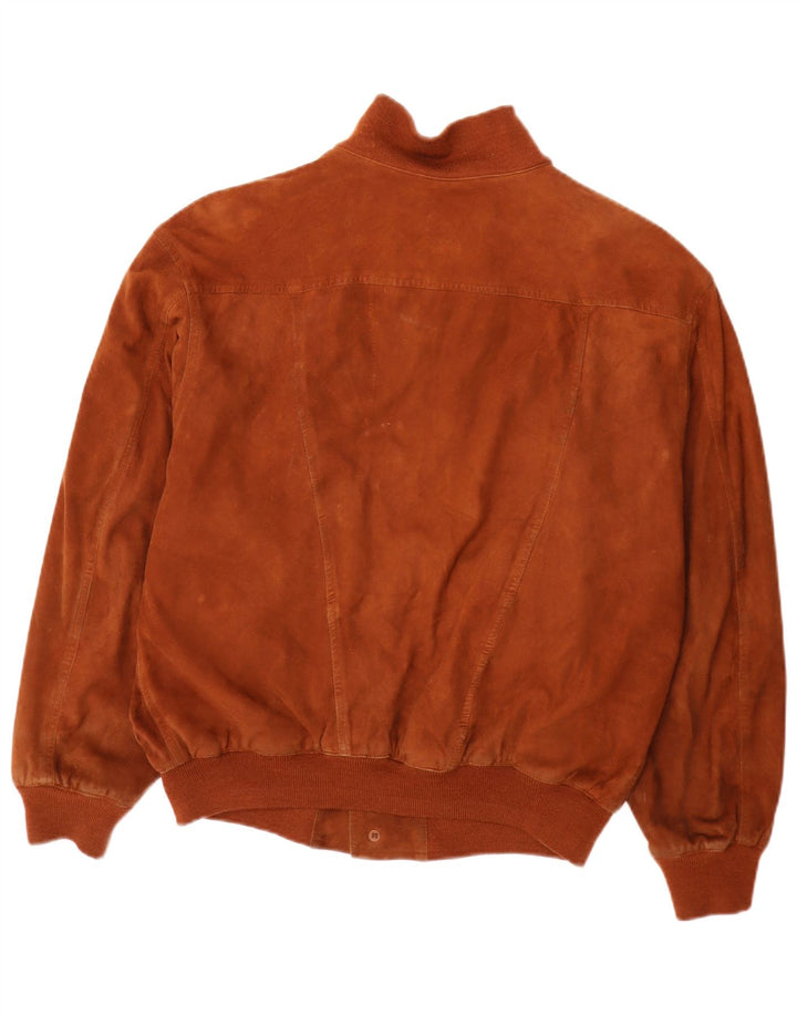 Jachetă bomber din piele intoarsa pentru barbati Pelle Moda IT 48 Maro Mediu