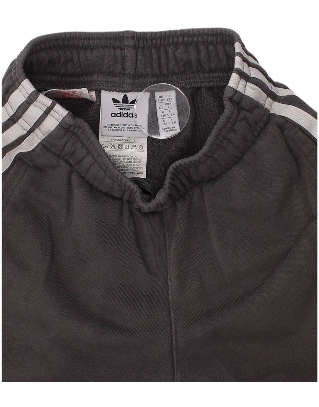 Pantaloni scurți sport pentru băieți Adidas 5-6 ani, gri din bumbac
