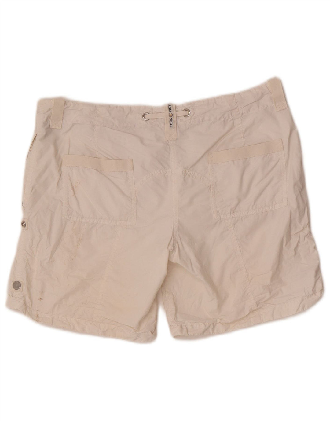 Pantaloni scurti cargo pentru femei Think Pink W30, bumbac alb mediu