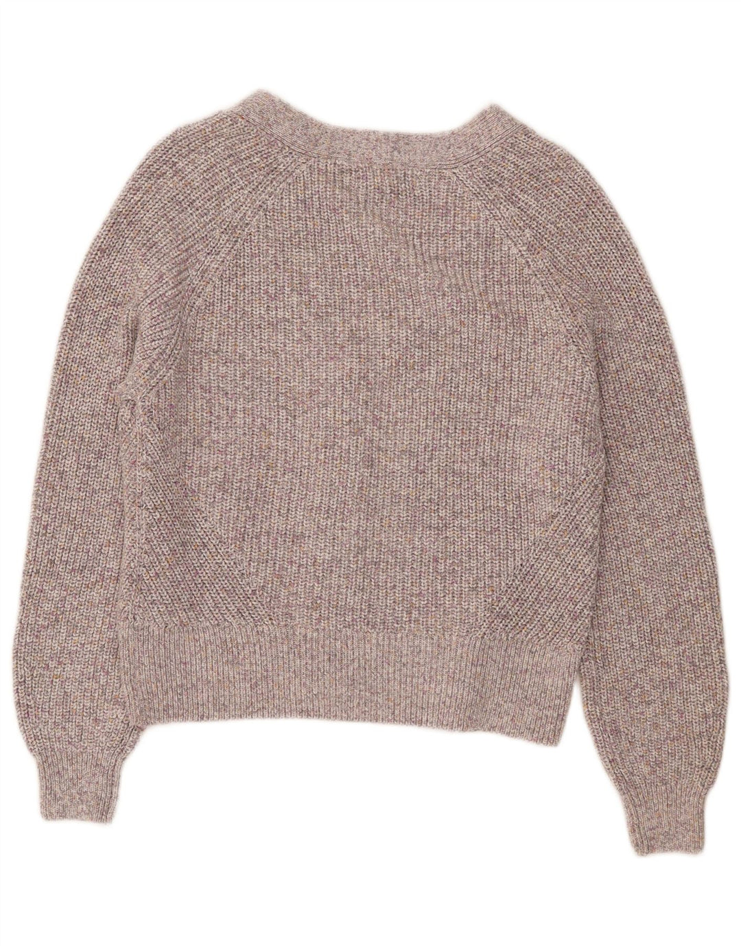MARKS & SPENCER Pulover cardigan pentru femei UK 14, bumbac cu pete gri mediu