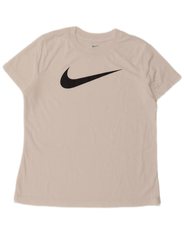 Tricou grafic Nike Dri Fit pentru femei Top UK 16 Large White