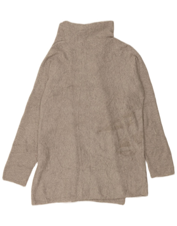 Pulover cardigan deschis pentru femei Eddie Bauer UK 16 mare bumbac gri