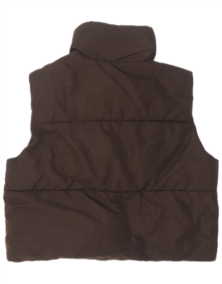 Gilet căptușit supradimensionat pentru femei Zara UK 14 Poliester mediu negru