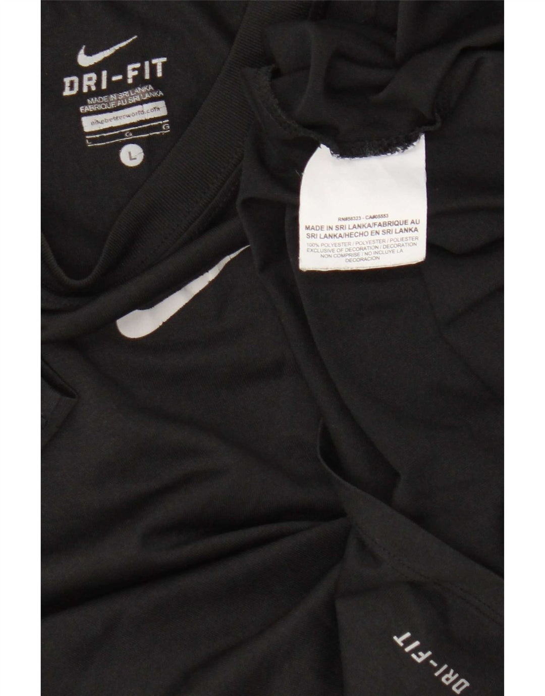 Tricou Nike Dri Fit pentru băieți Top 12-13 ani Poliester negru mare