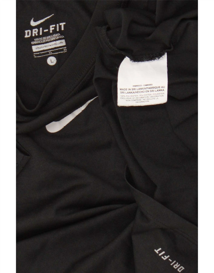 Tricou Nike Dri Fit pentru băieți Top 12-13 ani Poliester negru mare