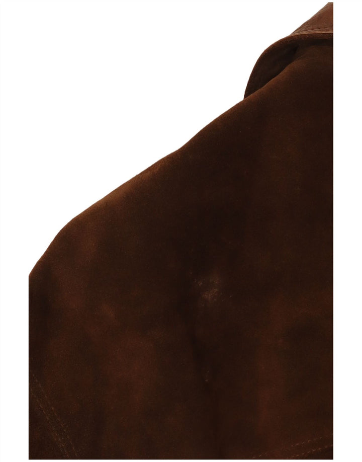 Jachetă vintage pentru bărbați din piele intoarsa IT 54 2XL din piele maro