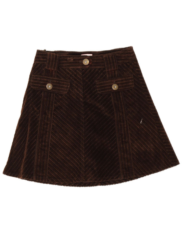Max & Co. Fusta mini pentru femei UK 6 XS W28 Brown Chevron Bumbac