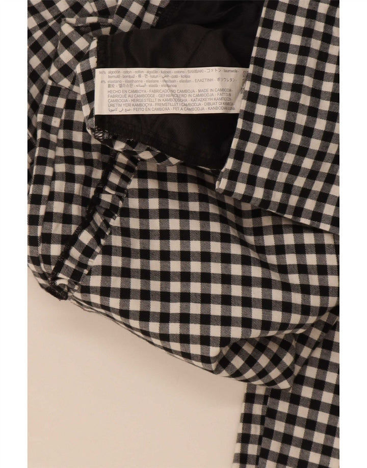 Pantaloni tăiați pentru femei Zara, slim, L28 L26, bumbac negru