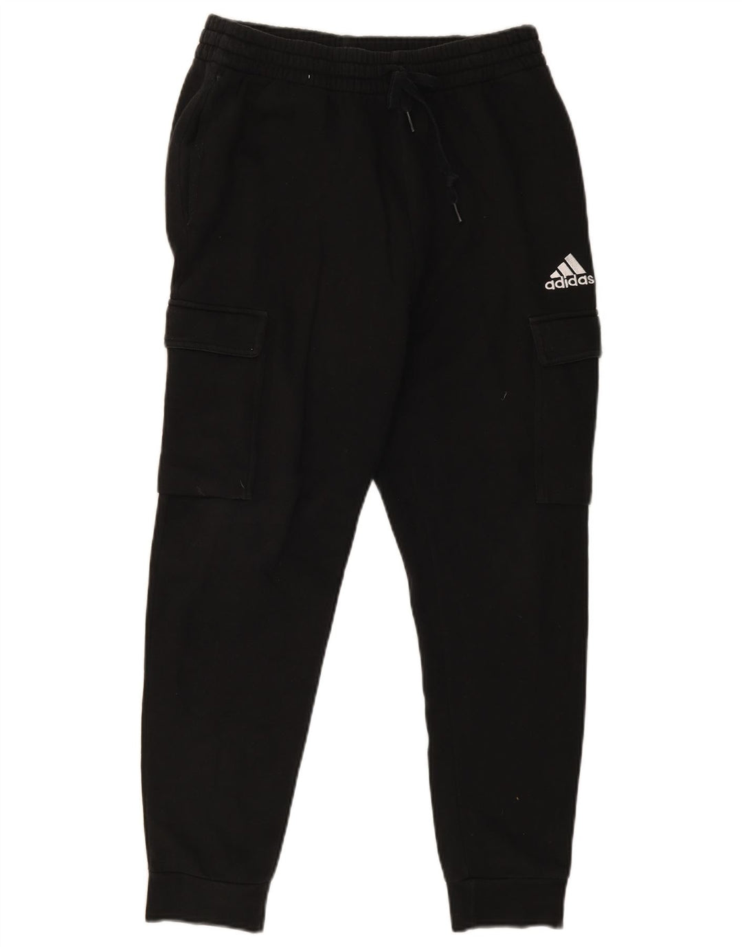 Pantaloni de trening Adidas pentru bărbați Cargo Pantaloni de jogging, bumbac mediu negru