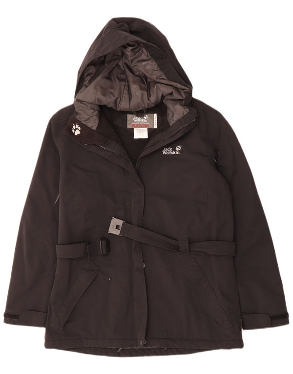JACK WOLFSKIN Jachetă de vânt cu glugă pentru femei UK 14/16 Large Black