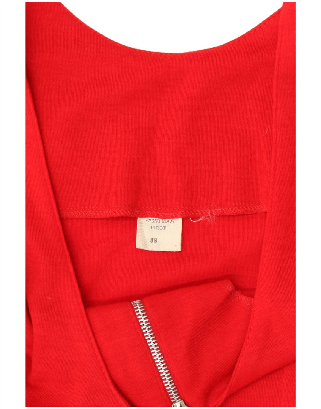 VINTAGE Womens Sleeveless Sheath Dress EU 38 Medium Red Polyacrylic