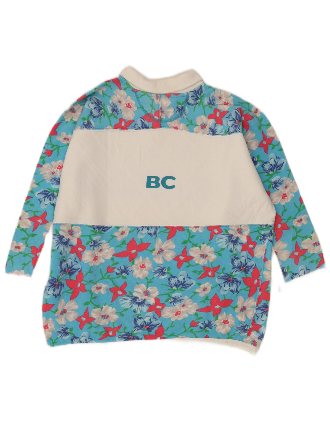 Top cu mâneci 1/2 pentru femei Best Company UK 14 Medium Blue Floral