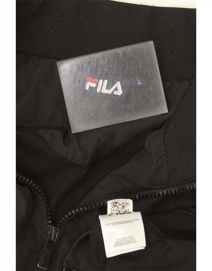 Bomber pentru bărbați Fila UK 40, mare, negru, poliester color bloc