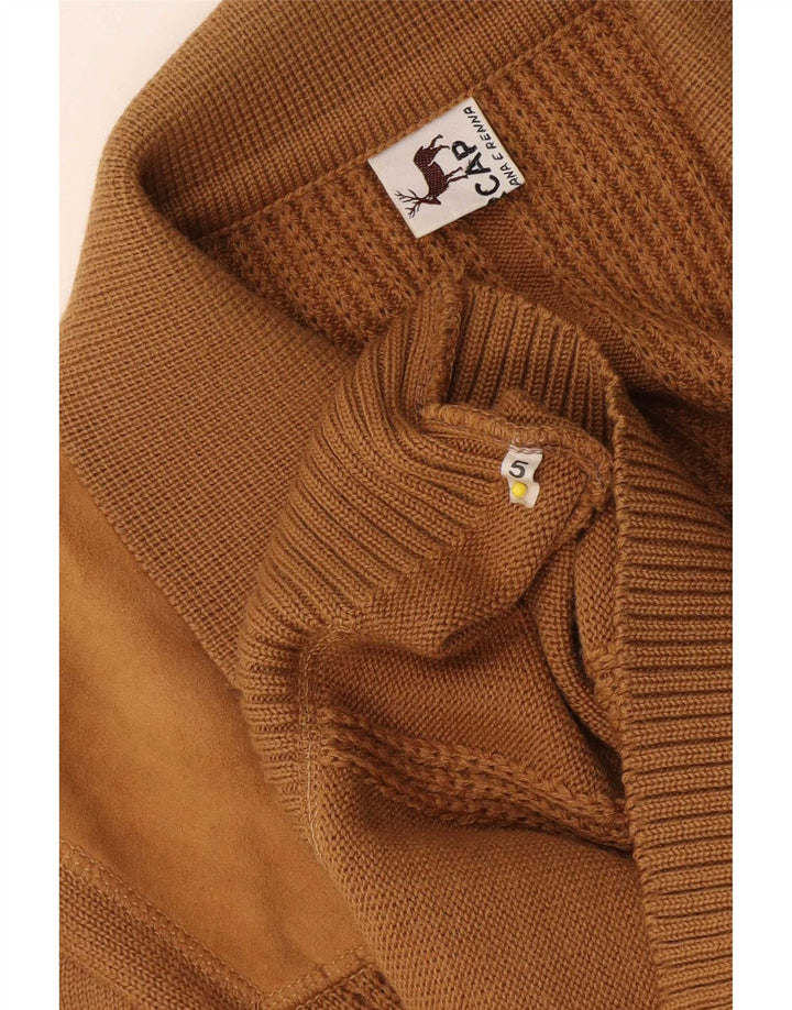 Pulover Cardigan Vintage pentru Damă UK 14 Medium Bej