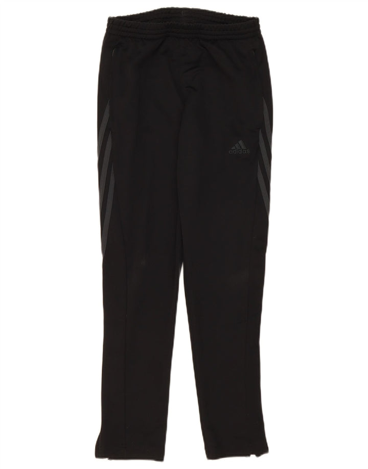 Pantaloni de trening Adidas Climalite pentru baieti 11-12 ani poliester negru
