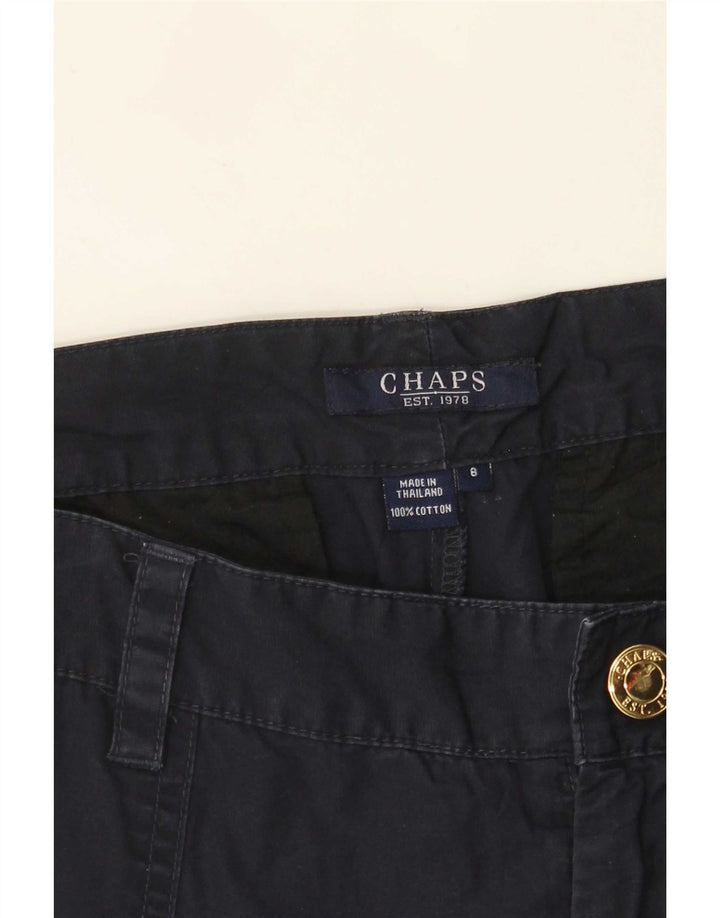 Pantaloni cargo capri drepti Chaps pentru femei US 8 Medium W32 L21 Bleumarin