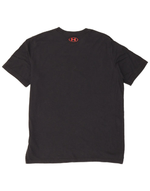 Tricou grafic Under Armour pentru bărbați Top mare din bumbac negru