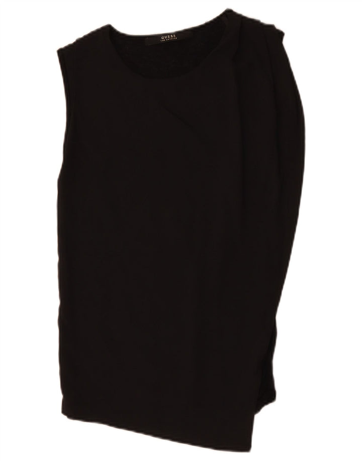 Bluză asimetrică fără mâneci pentru femei Guess UK 8 Small Black