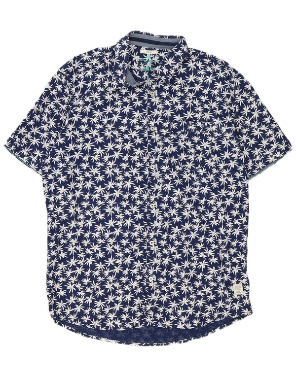 Cămașă cu mânecă scurtă pentru bărbați Tom Tailor Regular Fit XL Bleumarin Floral Hawaiian