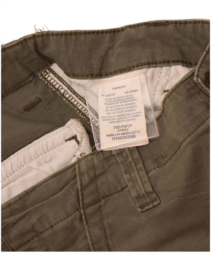 Pantaloni cargo conici Wrangler pentru bărbați, cu tăiere obișnuită, L34 L32, bumbac verde