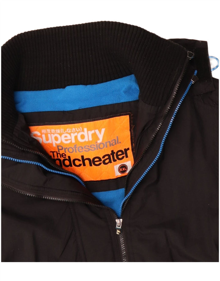 Jachetă Windbreaker cu grafică Superdry pentru bărbați UK 44 2XL Poliester negru