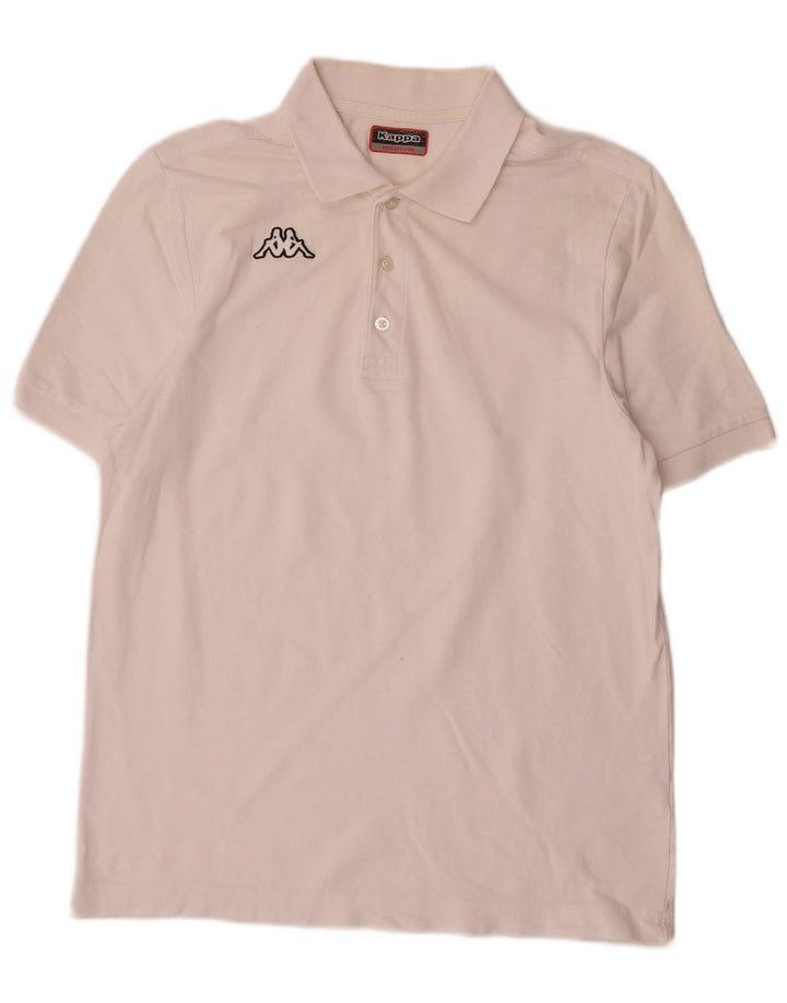 Tricou polo pentru bărbați Kappa, alb mediu