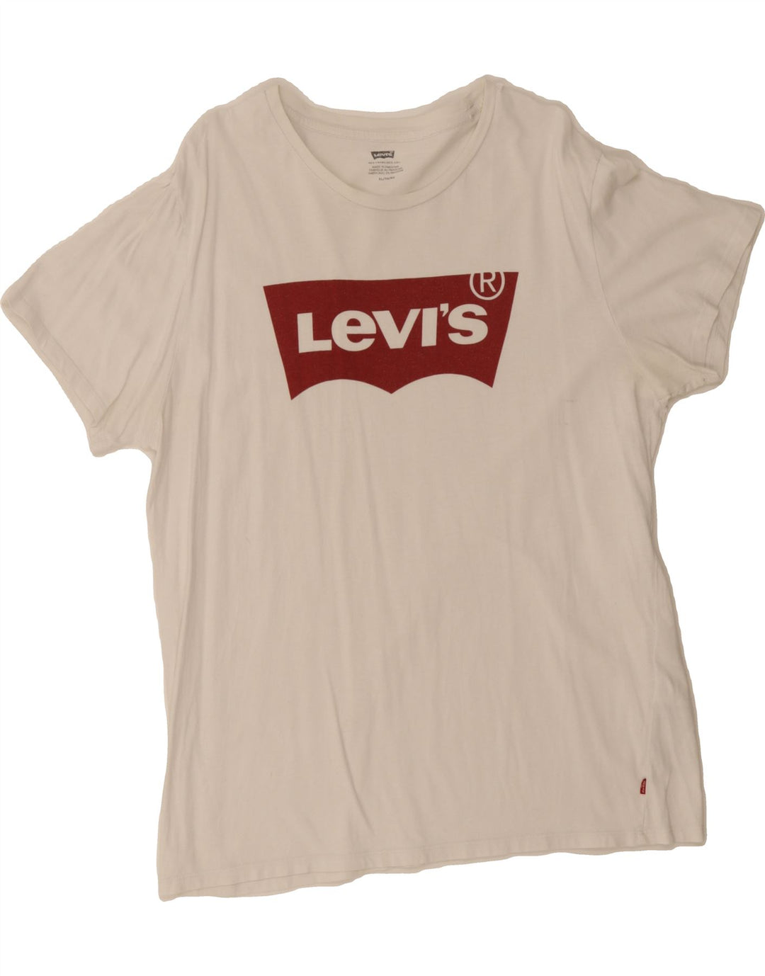LEVI'S Mens Graphic T-Shirt Top XL White Cotton Vintage Levi's and Second-Hand Levi's from Messina Hembry 